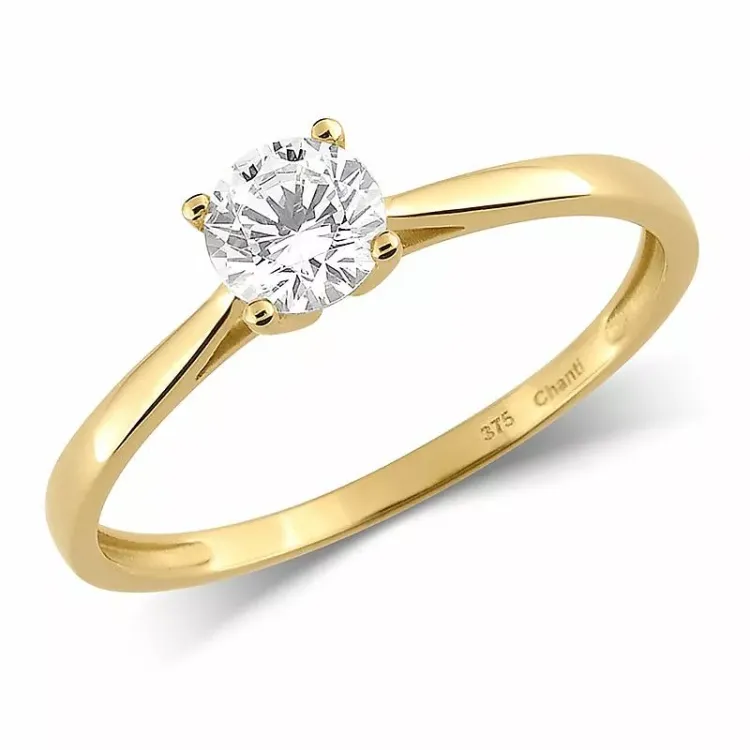 solitaire ring in 9 karaat goud - Gold Collection