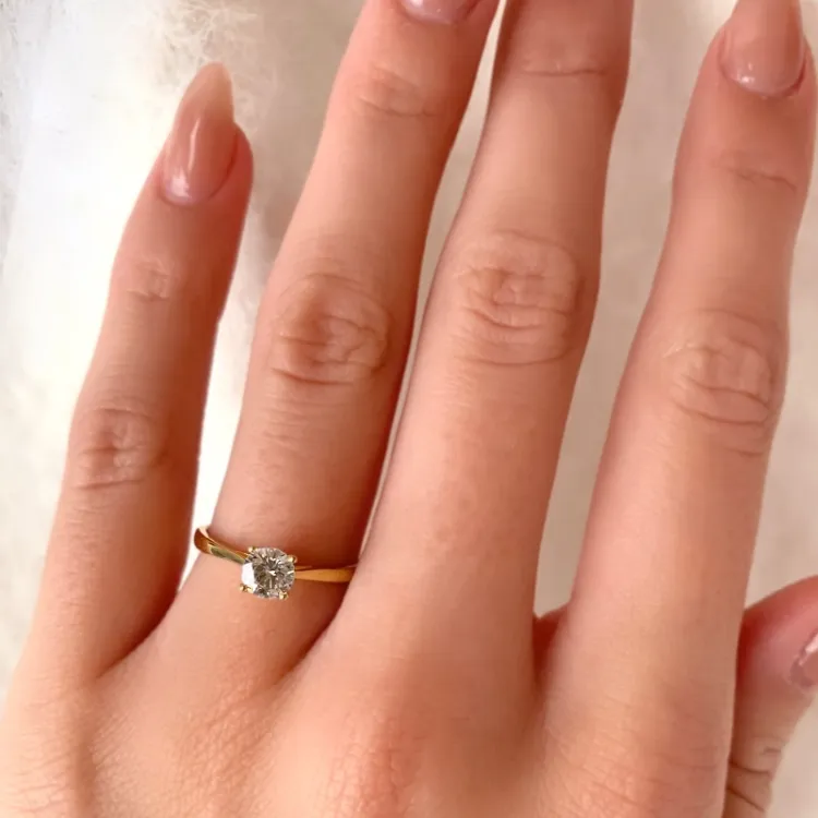 solitaire ring in 9 karaat goud - Gold Collection