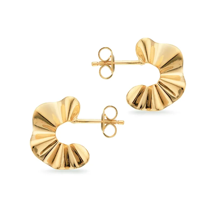 Scrouples halfcreool in verguld sterlingzilver