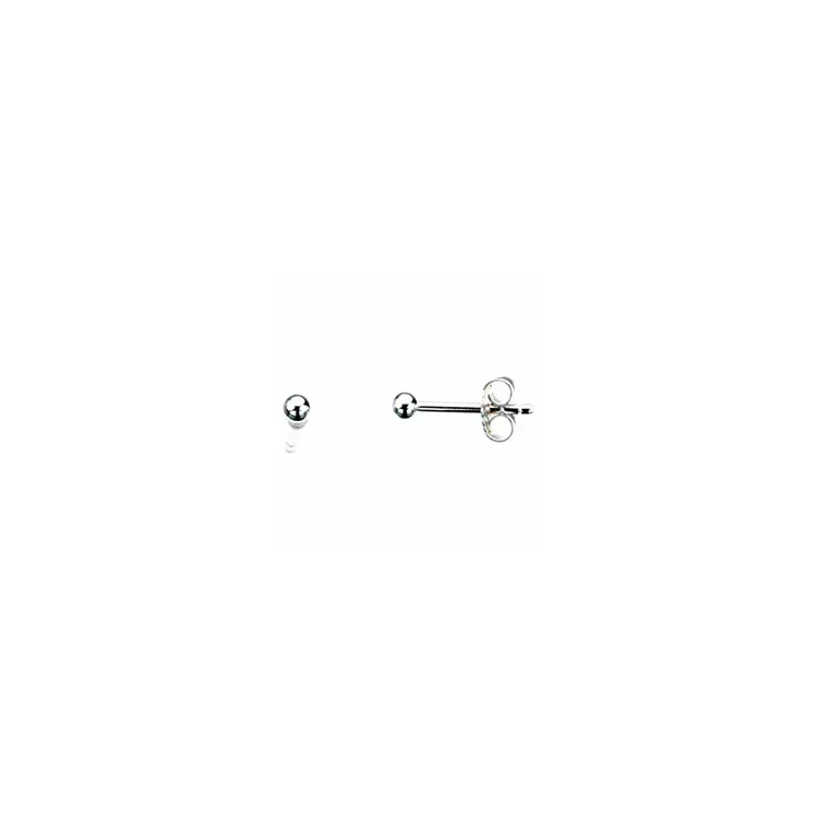 2 mm Scrouples bolletje oorbellen in zilver