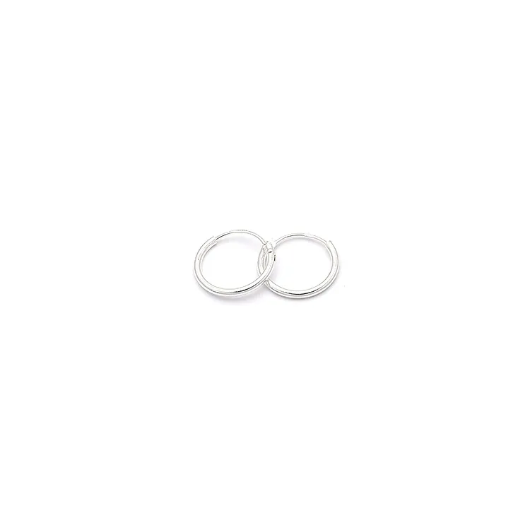 13 mm Scrouples rond creool in zilver