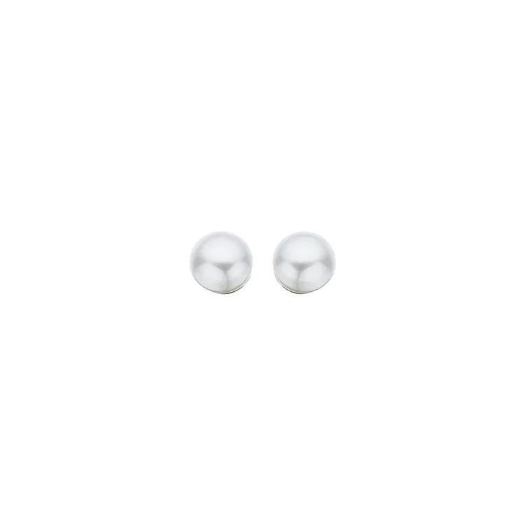 4 mm scrouples parel oorbellen in zilver