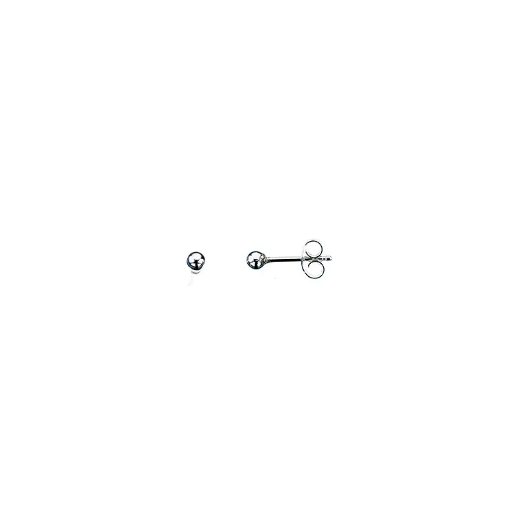 3 mm Scrouples bolletje oorbellen in zilver