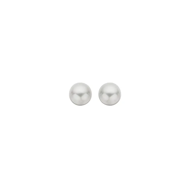 6 mm scrouples parel oorbellen in zilver