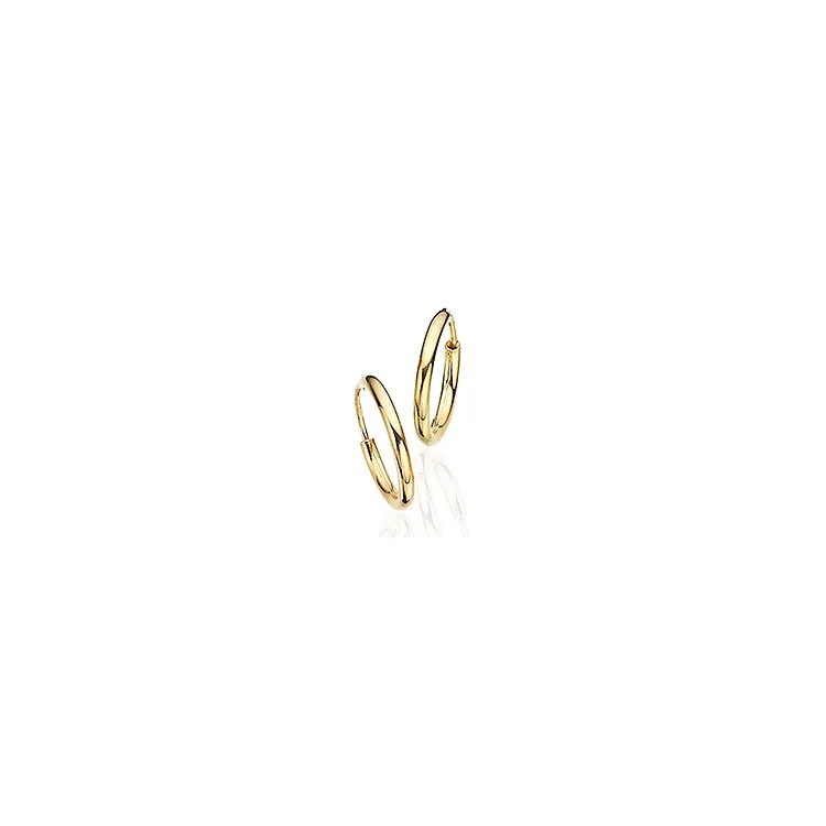 17 mm scrouples creool in verguld sterlingzilver