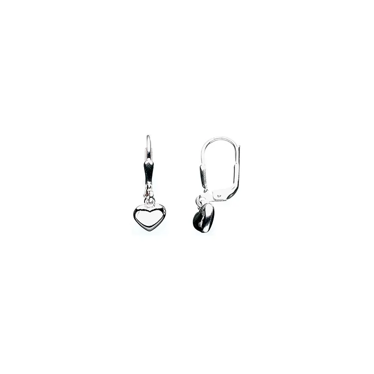 Scrouples hart oorbellen in zilver