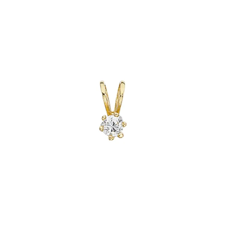Klein Scrouples hanger in verguld sterlingzilver witte zirkoon