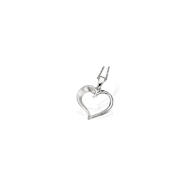 Scrouples hart hanger met ketting in zilver