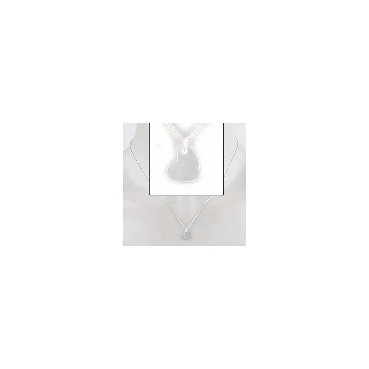 Scrouples hart hanger met ketting in zilver
