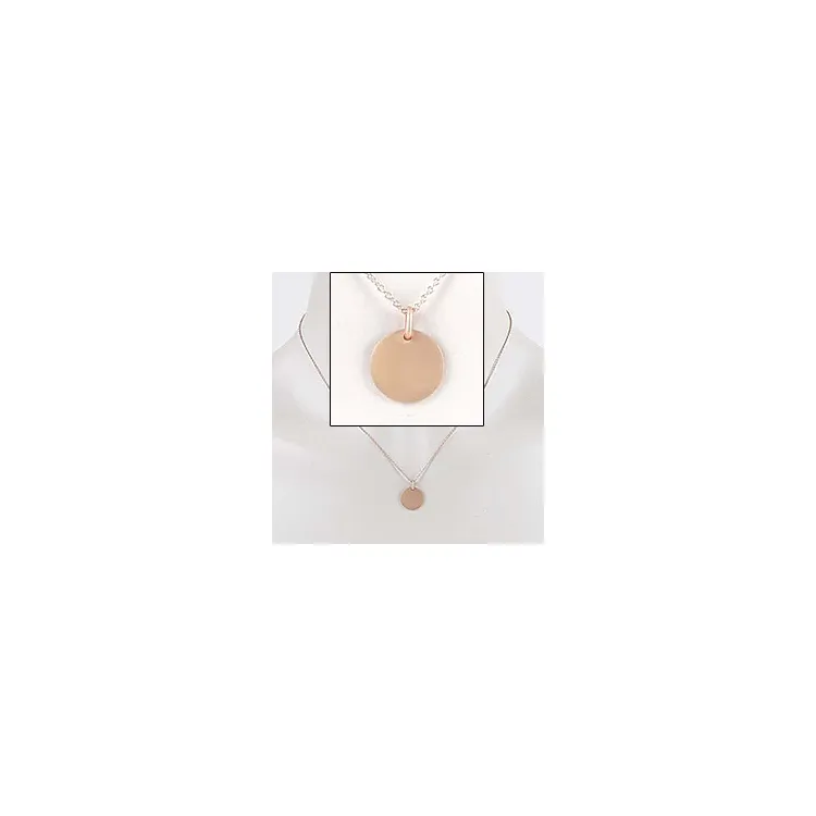 Scrouples hanger met ketting in zilver met een roze coating