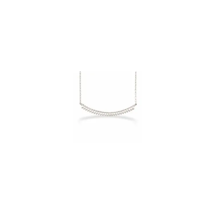 Scrouples hanger met ketting in gerodineerd zilver witte zirkoon