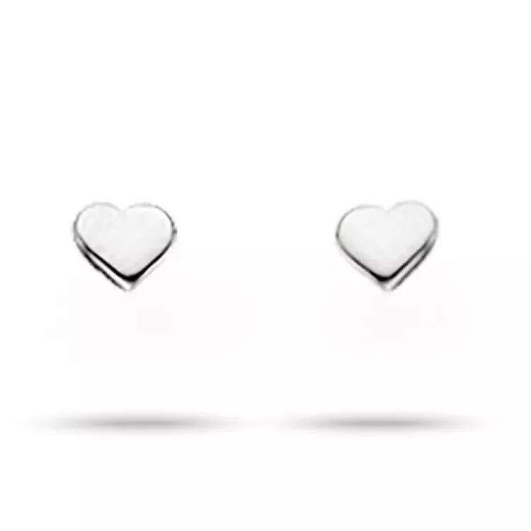 Eenvoudige Scrouples hart oorbellen in zilver