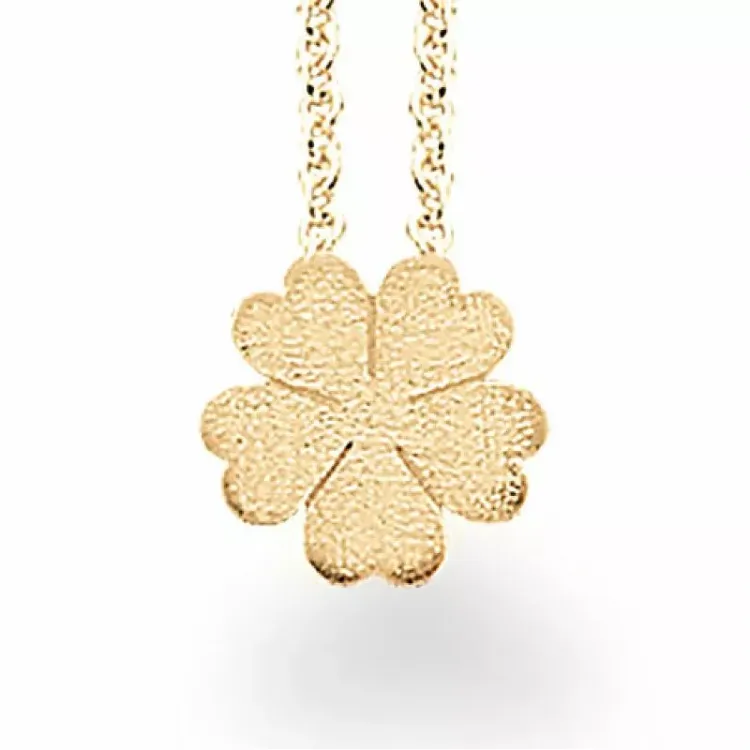 Scrouples bloem hanger met ketting in verguld sterlingzilver