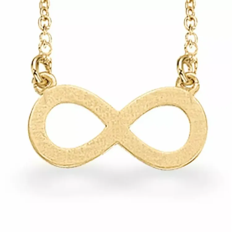 Scrouples infinity hanger met ketting in verguld sterlingzilver