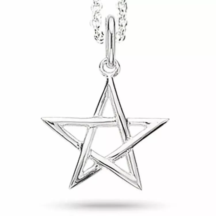 Scrouples ster hanger met ketting in zilver