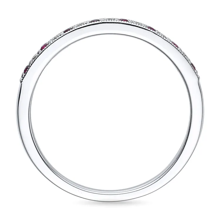rode robijn ring in 14 karaat witgoud 0,08 ct 0,17 ct
