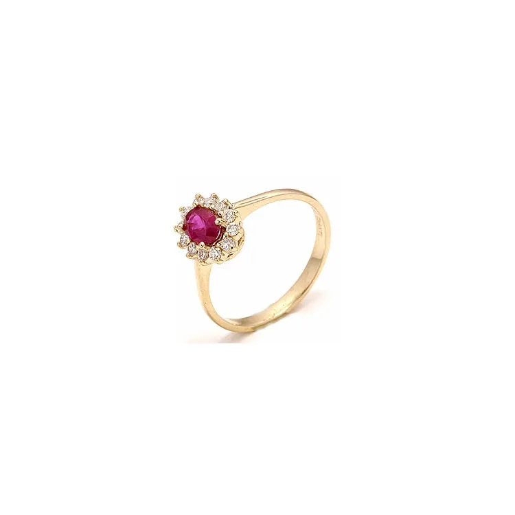 Rozetring in 14 karaat goud 0,26 ct 0,63 ct