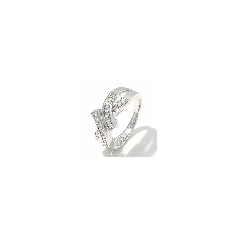 witgoud ring in 14 karaat witgoud 0,26 ct