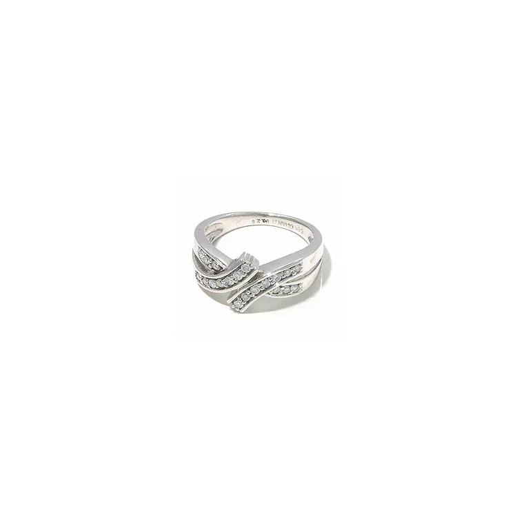 witgoud ring in 14 karaat witgoud 0,26 ct