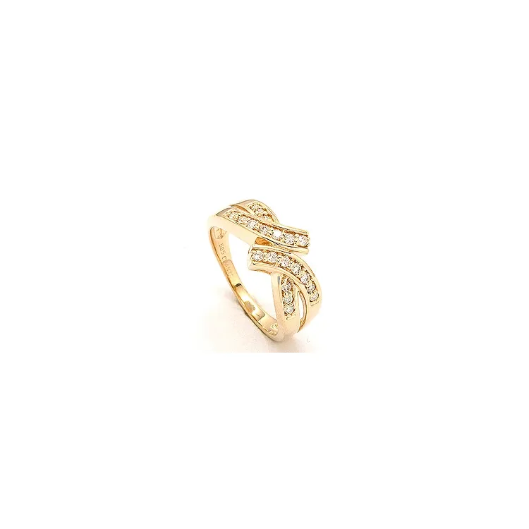bestelde artikel - gouden ring in 14 karaat goud 0,26 ct