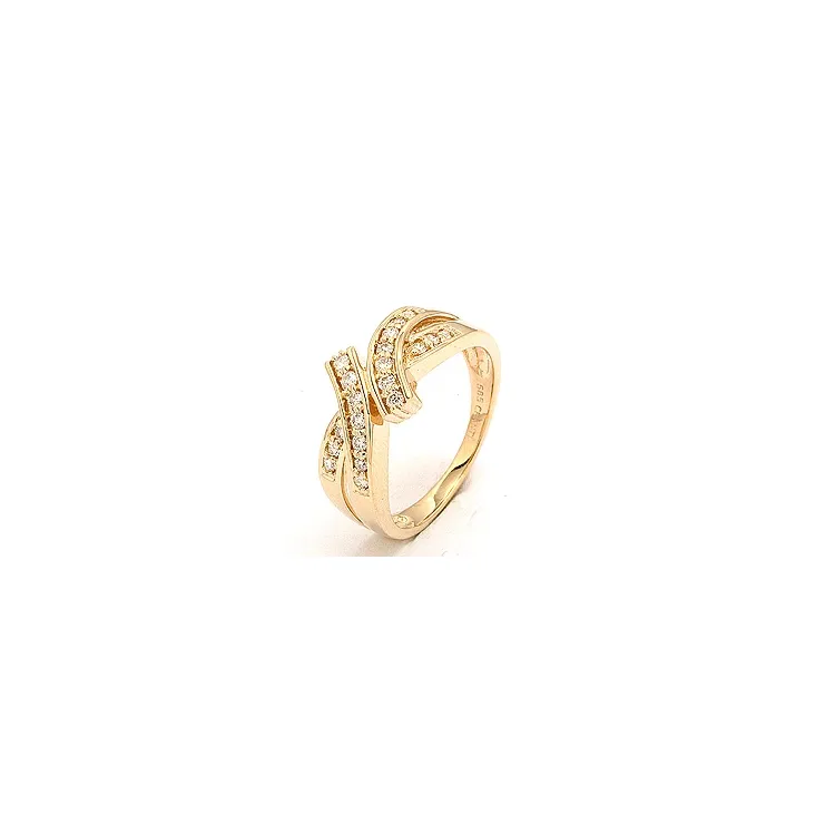 bestelde artikel - gouden ring in 14 karaat goud 0,26 ct