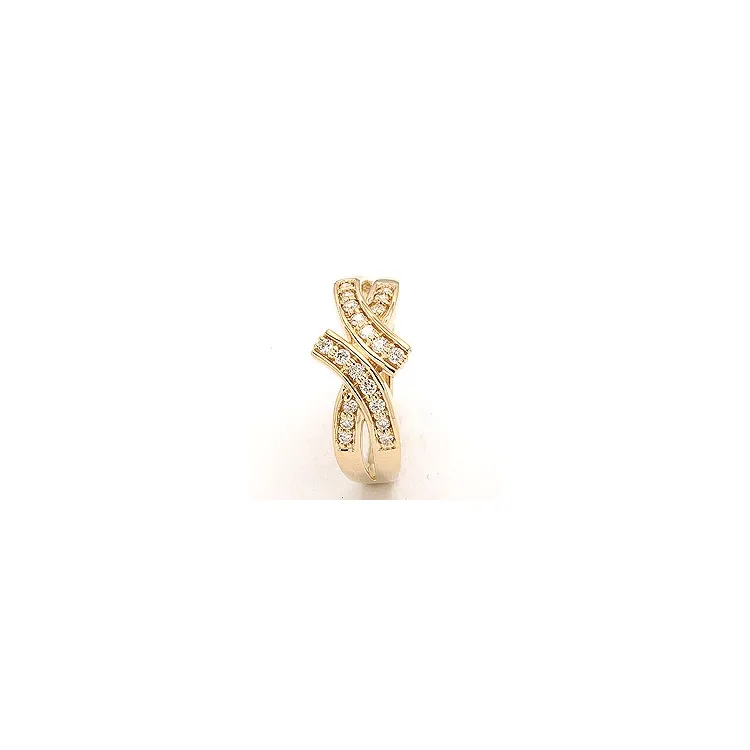 bestelde artikel - gouden ring in 14 karaat goud 0,26 ct