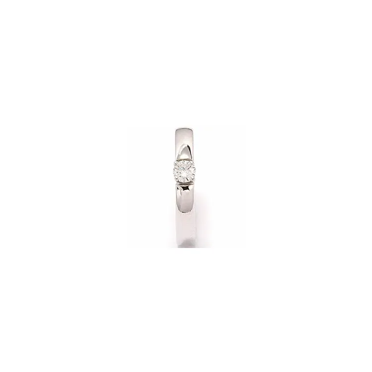witgoud ring in 14 karaat witgoud 0,20 ct