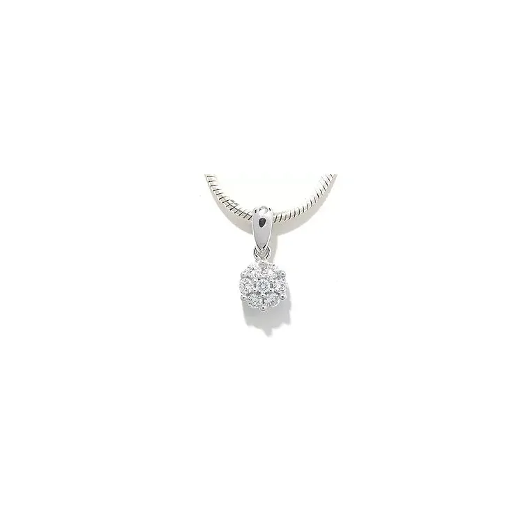 bestelde artikel - hanger in 14 caraat witgoud 0,27 ct
