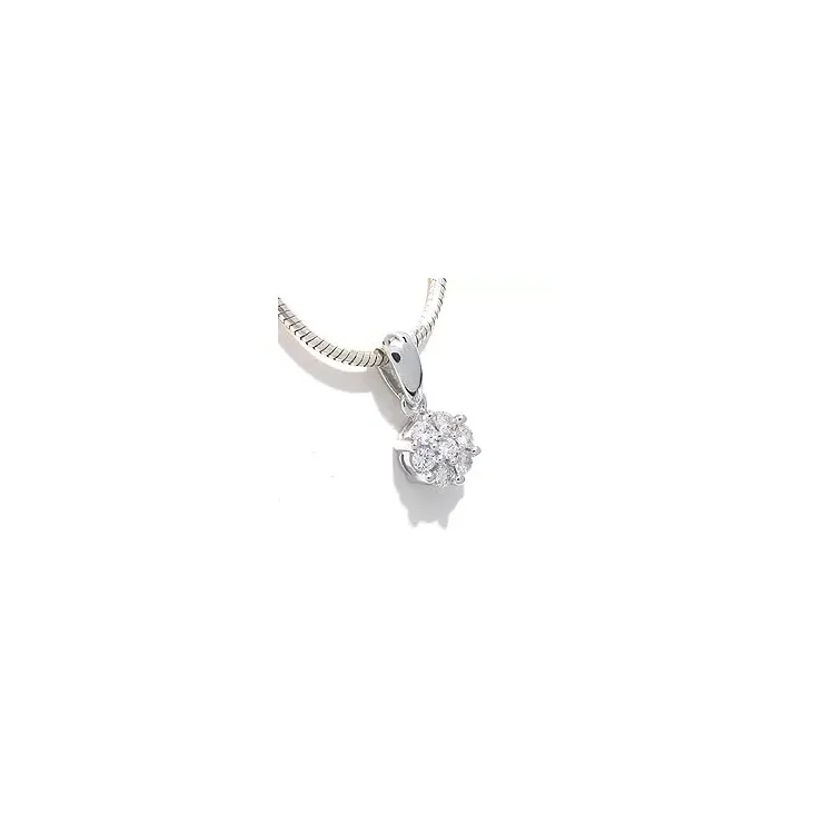 bestelde artikel - hanger in 14 caraat witgoud 0,27 ct