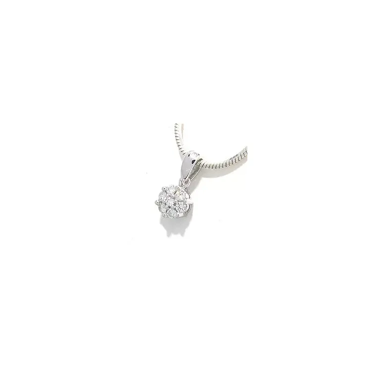bestelde artikel - hanger in 14 caraat witgoud 0,27 ct