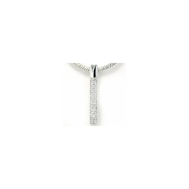 briljant hanger in 14 caraat witgoud 0,15 ct