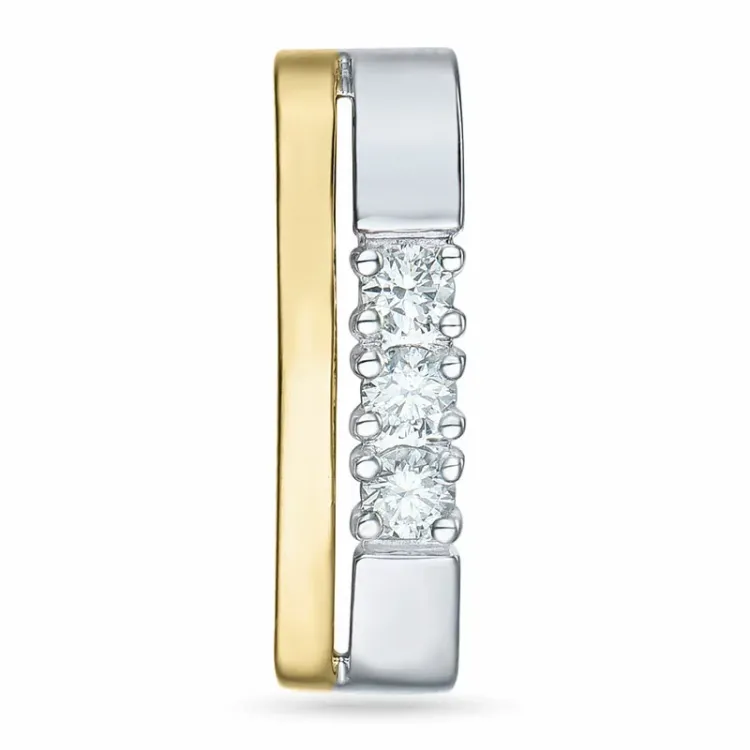 diamanten hanger in 14 caraat goud-en witgoud 0,15 ct