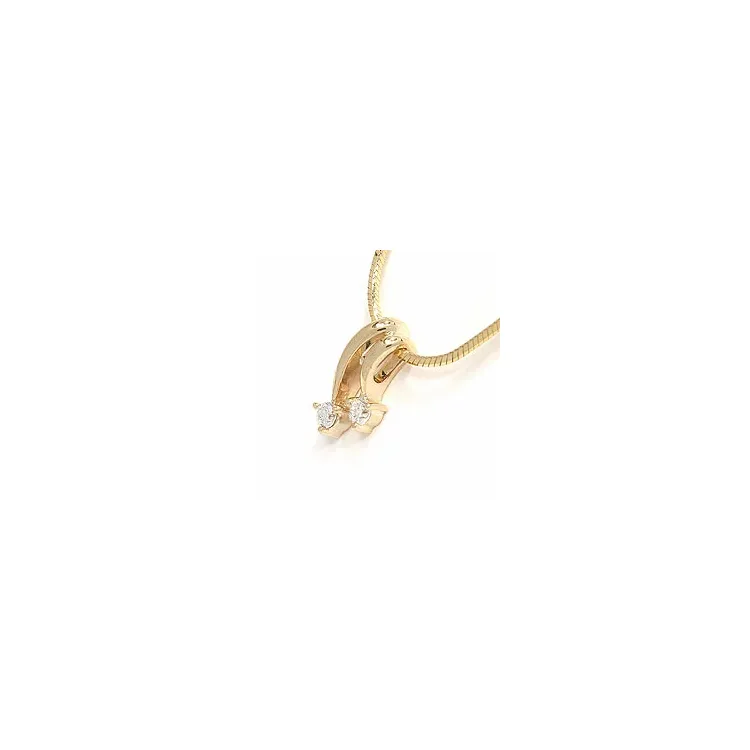 hanger in 14 caraat goud 0,15 ct