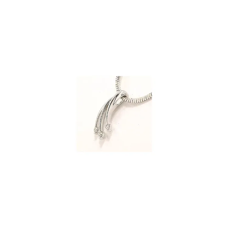 diamant hanger in 14 caraat witgoud 0,07 ct