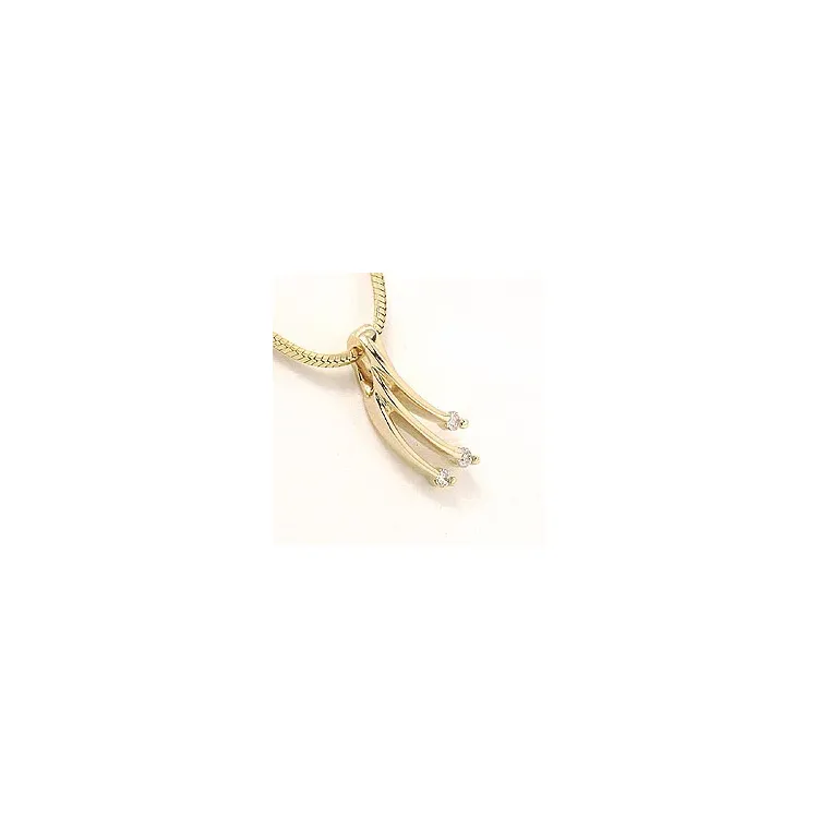diamant hanger in 14 caraat goud 0,07 ct