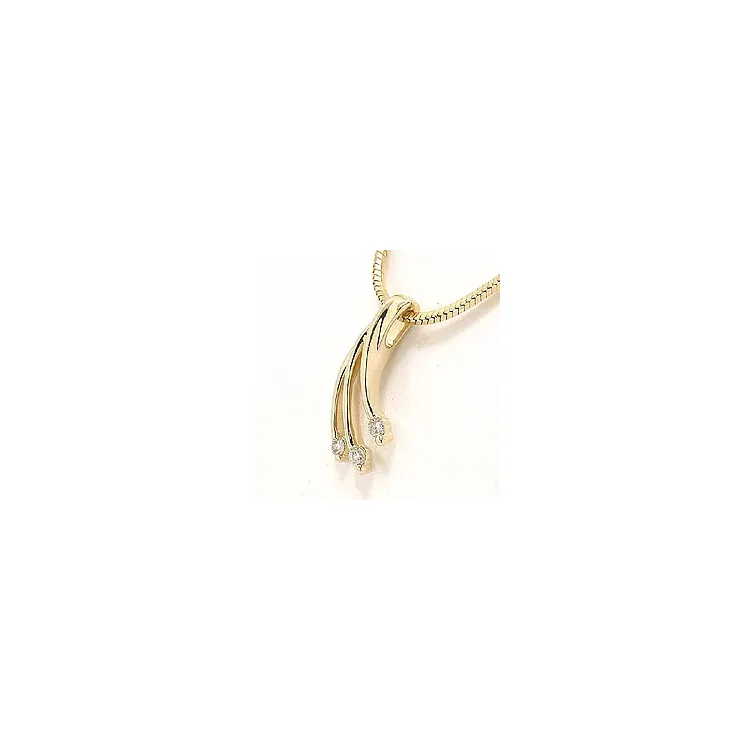 diamant hanger in 14 caraat goud 0,07 ct