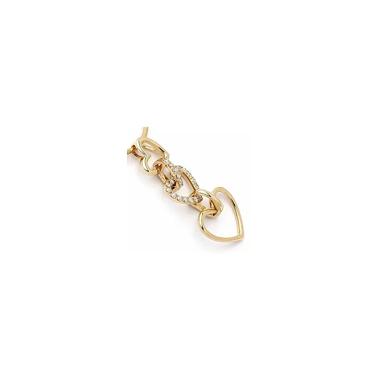 Sieraad diamant hartjes hanger in 14 caraat goud 0,27 ct