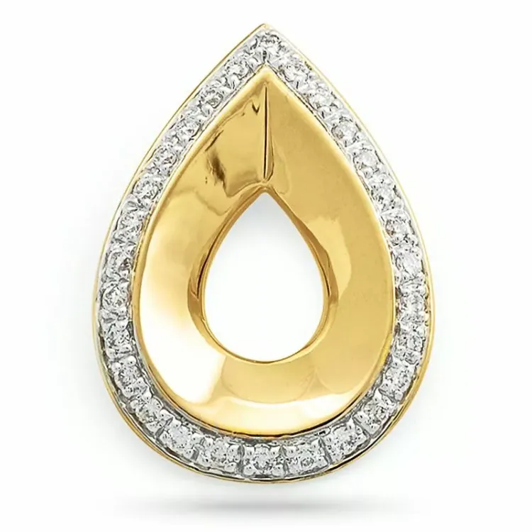 Diamant hanger in 14 caraat goud 0,15 ct