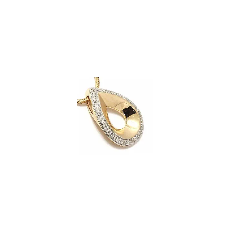Diamant hanger in 14 caraat goud 0,15 ct