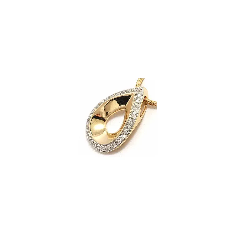 Diamant hanger in 14 caraat goud 0,15 ct