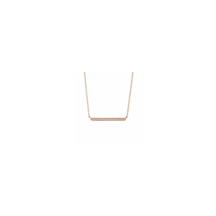 Joanli Nor Winter ketting in zilver met een roze coating witte zirkoon