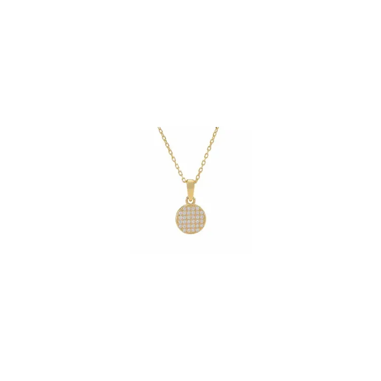 Joanli Nor Snow ketting met hanger in verguld sterlingzilver witte zirkoon