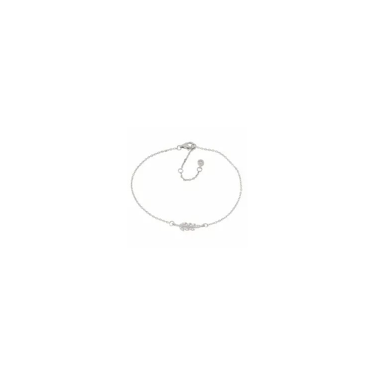 Joanli Nor veer armband in zilver witte zirkoon
