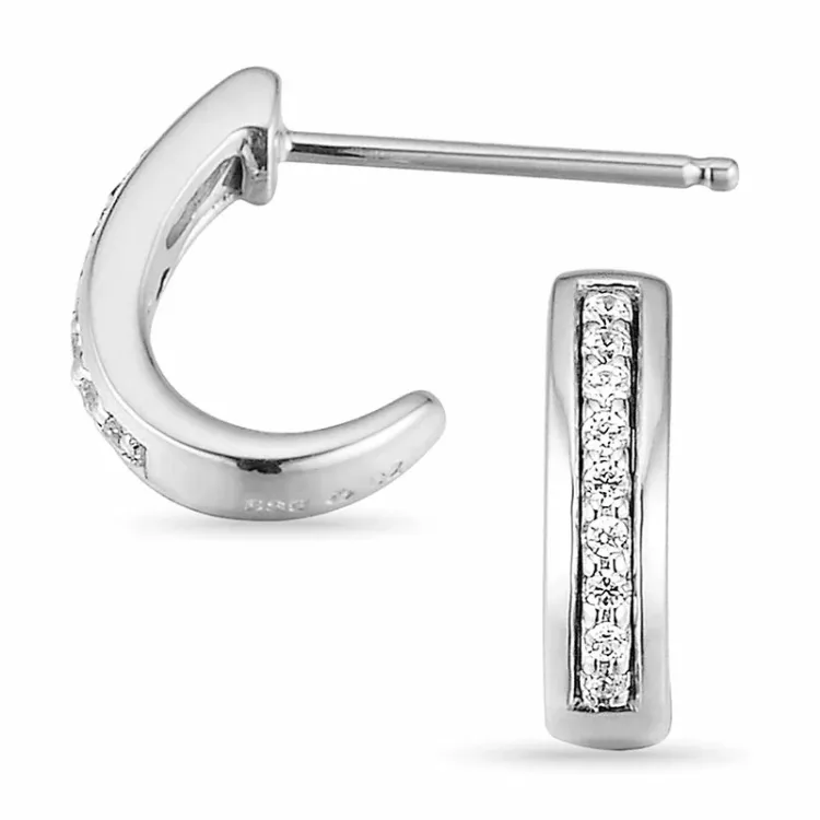 Halfcreool in 14 karaat witgoud met diamanten
