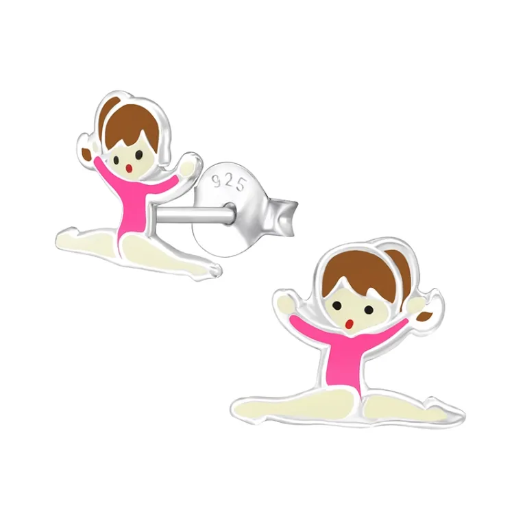 gymnast oorsteker in zilver - Little Ones