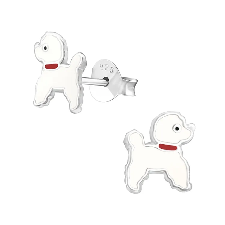 honden oorbellen in zilver - Little Ones
