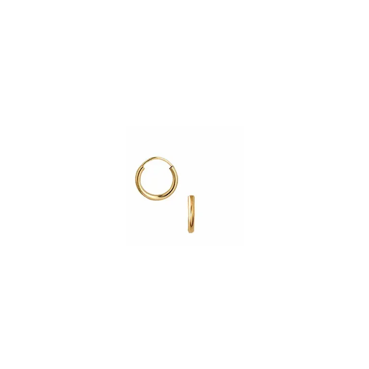 12 mm aagaard rond creool in 8 karaat goud