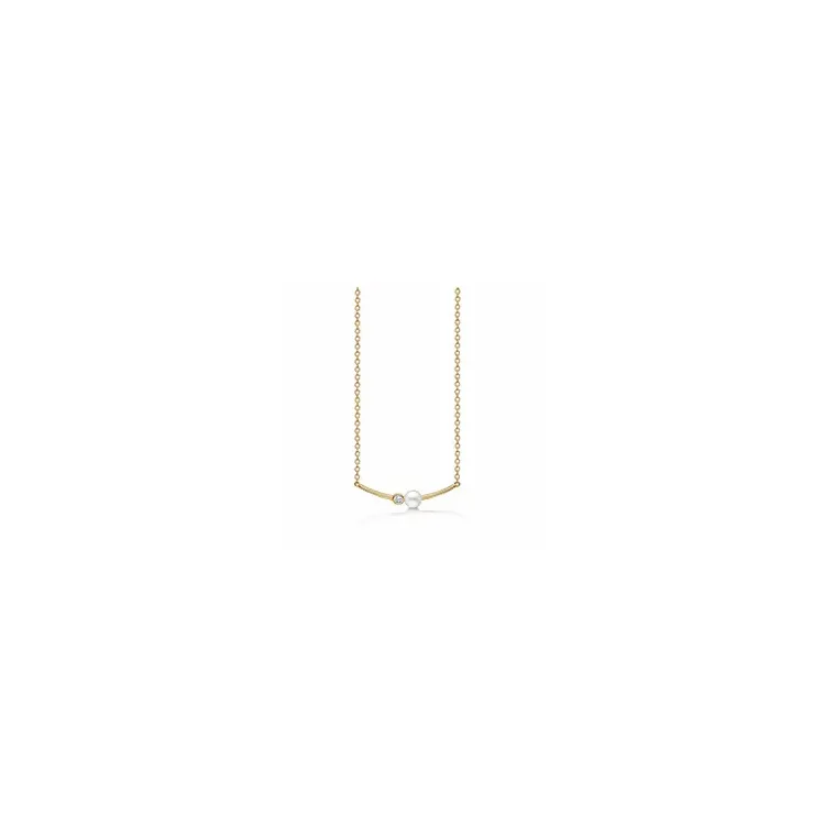 Aagaard verguld zilver ketting met hanger in verguld sterlingzilver witte zirkoon