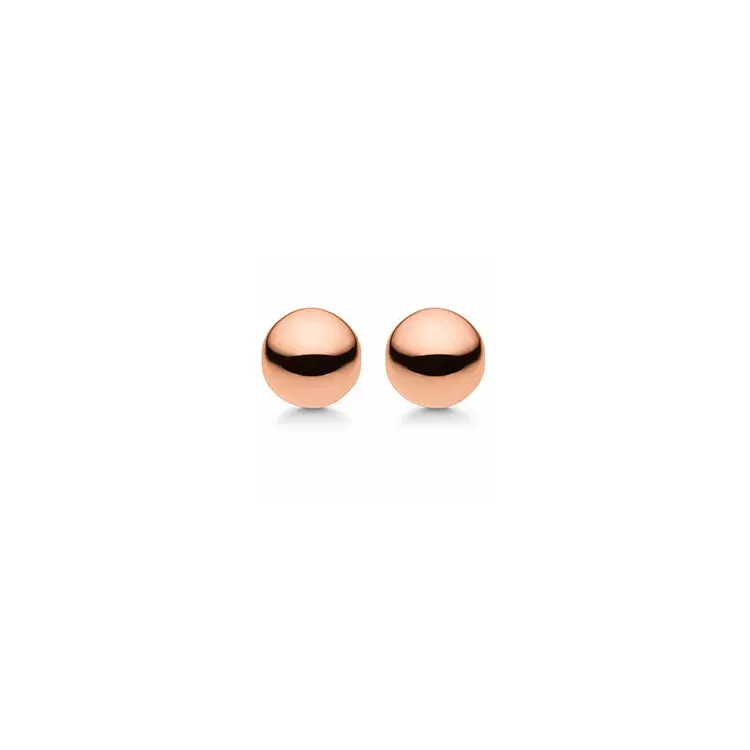 6 mm Aagaard bolletje oorbellen in zilver met een roze coating