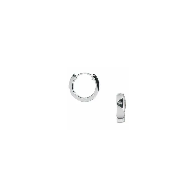 12 mm Aagaard creool in zilver